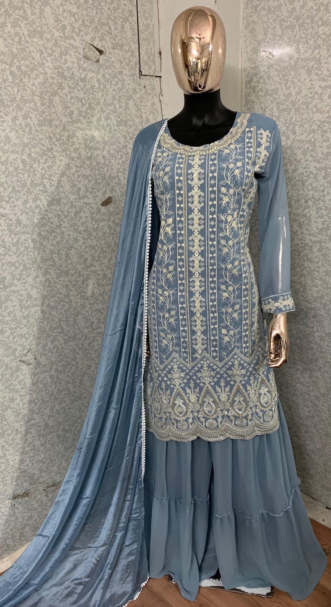 Indian Pakistani Designer Readymade Salwar Kameez Palazzo Sharara Suit Dress